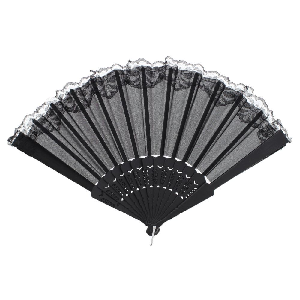 Zac's Alter Ego - Black Lace Fan Ã‰ventail - Noir